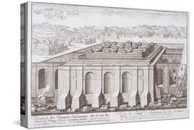 The Temple of Solomon, Jerusalem, from "Entwurf Einer Historischen Architektur," 1721-Johann Bernhard Fischer Von Erlach-Stretched Canvas