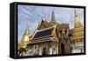 The Temple of the Emerald Buddha, Grand Palace, Bangkok, Thailand, Southeast Asia, Asia-Jean-Pierre De Mann-Framed Stretched Canvas
