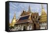 The Temple of the Emerald Buddha, Grand Palace, Bangkok, Thailand, Southeast Asia, Asia-Jean-Pierre De Mann-Framed Stretched Canvas