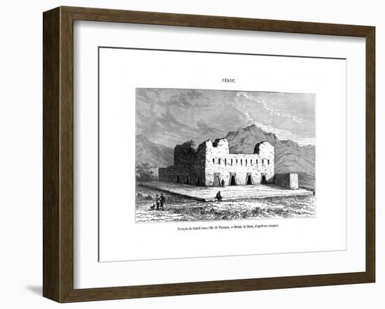 The Temple of the Sun on the Island of Titicaca, Peru, 19th Century-Edouard Riou-Framed Giclee Print