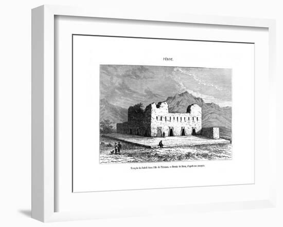 The Temple of the Sun on the Island of Titicaca, Peru, 19th Century-Edouard Riou-Framed Giclee Print