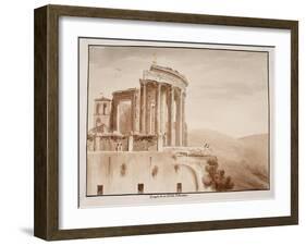 The Temple of the Tiburtine Sibyl, 1833-Agostino Tofanelli-Framed Giclee Print