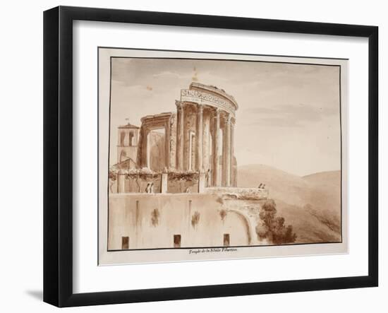 The Temple of the Tiburtine Sibyl, 1833-Agostino Tofanelli-Framed Giclee Print