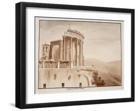 The Temple of the Tiburtine Sibyl, 1833-Agostino Tofanelli-Framed Giclee Print