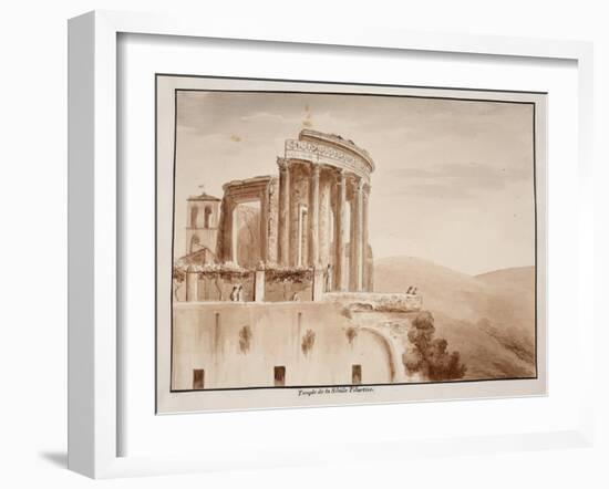 The Temple of the Tiburtine Sibyl, 1833-Agostino Tofanelli-Framed Giclee Print