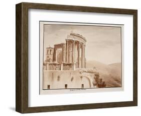 The Temple of the Tiburtine Sibyl, 1833-Agostino Tofanelli-Framed Giclee Print