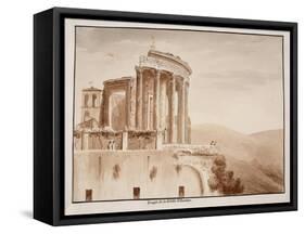 The Temple of the Tiburtine Sibyl, 1833-Agostino Tofanelli-Framed Stretched Canvas