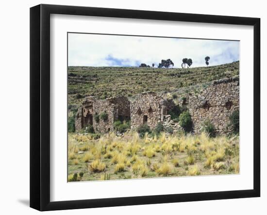 The Temple of the Virgins of the Sun on the Island of the Moon, Lake Titicaca-null-Framed Giclee Print