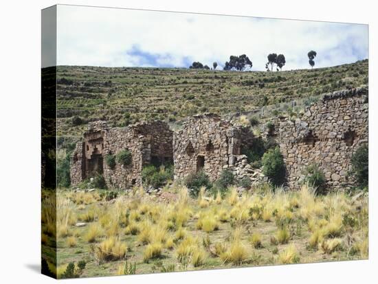 The Temple of the Virgins of the Sun on the Island of the Moon, Lake Titicaca-null-Stretched Canvas
