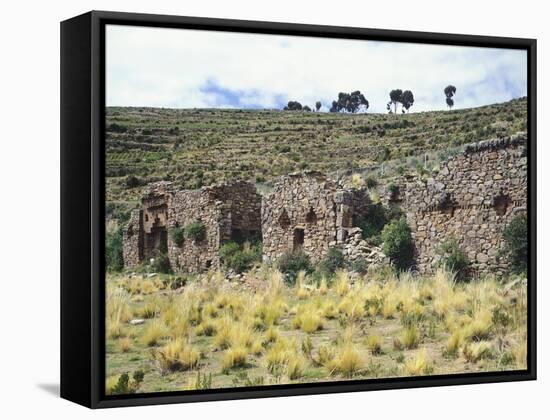 The Temple of the Virgins of the Sun on the Island of the Moon, Lake Titicaca-null-Framed Stretched Canvas