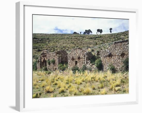 The Temple of the Virgins of the Sun on the Island of the Moon, Lake Titicaca-null-Framed Giclee Print