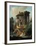 The Temple of Vesta at Tivoli, Rome, 1831-Landelot-Theodore Turpin De Crisse-Framed Giclee Print