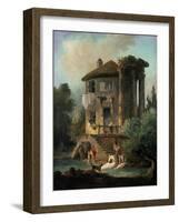 The Temple of Vesta at Tivoli, Rome, 1831-Landelot-Theodore Turpin De Crisse-Framed Giclee Print