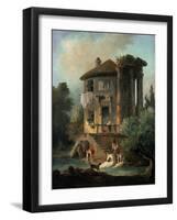 The Temple of Vesta at Tivoli, Rome, 1831-Landelot-Theodore Turpin De Crisse-Framed Giclee Print