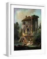 The Temple of Vesta at Tivoli, Rome, 1831-Landelot-Theodore Turpin De Crisse-Framed Giclee Print