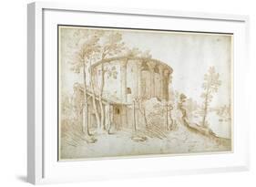 The Temple of Vesta in the Forum Boarium-Sebastian Vrancx-Framed Giclee Print