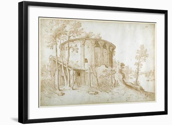 The Temple of Vesta in the Forum Boarium-Sebastian Vrancx-Framed Giclee Print