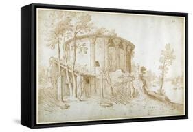 The Temple of Vesta in the Forum Boarium-Sebastian Vrancx-Framed Stretched Canvas