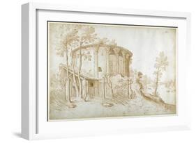 The Temple of Vesta in the Forum Boarium-Sebastian Vrancx-Framed Giclee Print