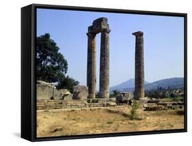 The Temple of Zeus in Nemea, Greece-null-Framed Stretched Canvas