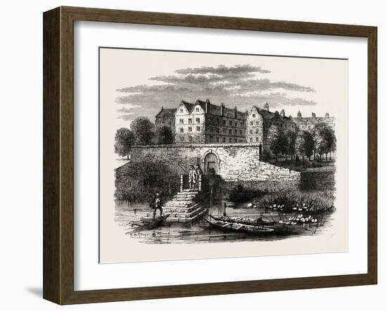 The Temple Stairs, 1680, London-null-Framed Giclee Print