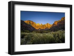 The Temples and Towers of Virgin in Utah's Zion National Park at Sunrise-Clint Losee-Framed Photographic Print