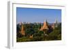 The Temples of Bagan at Sunrise, Bagan, Myanmar-lkunl-Framed Photographic Print