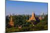 The Temples of Bagan at Sunrise, Bagan, Myanmar-lkunl-Mounted Photographic Print