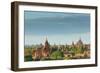 The Temples of Bagan at Sunrise, Bagan, Myanmar-lkunl-Framed Photographic Print