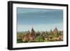 The Temples of Bagan at Sunrise, Bagan, Myanmar-lkunl-Framed Photographic Print