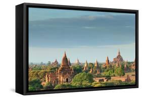 The Temples of Bagan at Sunrise, Bagan, Myanmar-lkunl-Framed Stretched Canvas