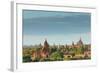 The Temples of Bagan at Sunrise, Bagan, Myanmar-lkunl-Framed Photographic Print