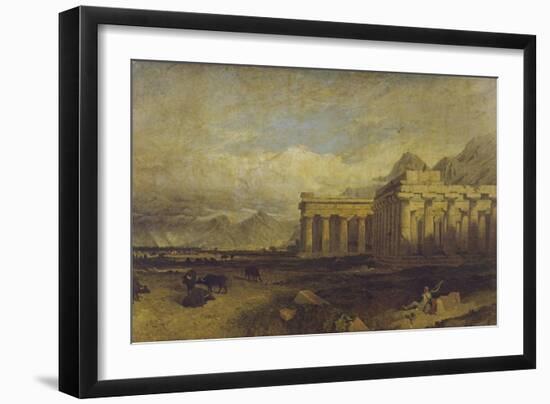 The Temples of Paestum-William Linton-Framed Giclee Print
