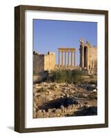 The Temples of Venus and Jupiter, Baalbek, Bekaa Valley, Lebanon-Charles Bowman-Framed Photographic Print