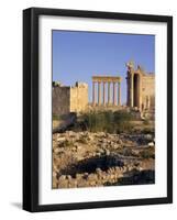 The Temples of Venus and Jupiter, Baalbek, Bekaa Valley, Lebanon-Charles Bowman-Framed Photographic Print