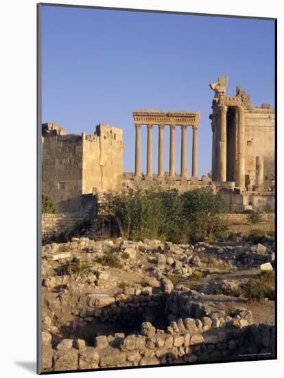 The Temples of Venus and Jupiter, Baalbek, Bekaa Valley, Lebanon-Charles Bowman-Mounted Photographic Print