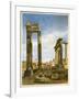 The Temples of Vespasian and Saturn, with the Temple of Castor Beyond, the Forum, Rome-Thomas Hartley Cromek-Framed Giclee Print