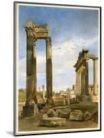 The Temples of Vespasian and Saturn, with the Temple of Castor Beyond, the Forum, Rome-Thomas Hartley Cromek-Mounted Giclee Print