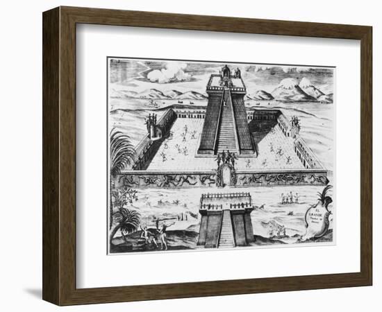 The Templo Mayor at Tenochtitlan, from "Historia de Nueva Espana", 1770-null-Framed Giclee Print