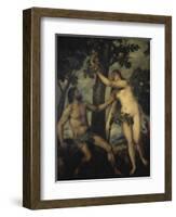 The Temptation of Adam and Eve-Titian (Tiziano Vecelli)-Framed Giclee Print