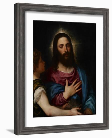 The Temptation of Christ, C.1516-25-Titian (Tiziano Vecelli)-Framed Giclee Print