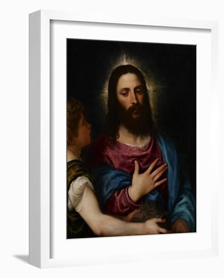 The Temptation of Christ, C.1516-25-Titian (Tiziano Vecelli)-Framed Giclee Print