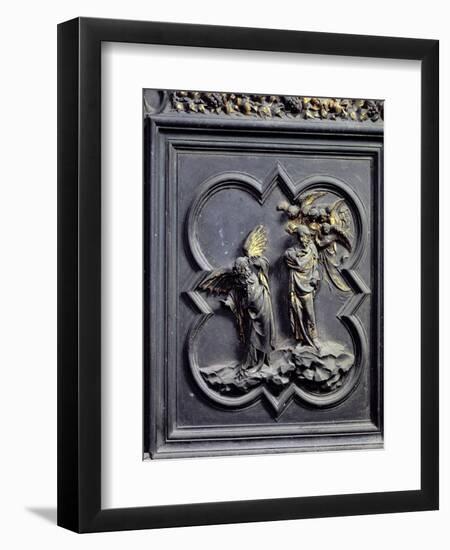 The Temptation of Christ, Sixth Panel of the North Doors of the Baptistery of San Giovanni, 1403-24-Lorenzo Ghiberti-Framed Giclee Print