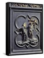 The Temptation of Christ, Sixth Panel of the North Doors of the Baptistery of San Giovanni, 1403-24-Lorenzo Ghiberti-Framed Stretched Canvas