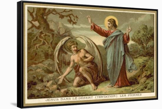 The Temptation of Christ-null-Framed Stretched Canvas