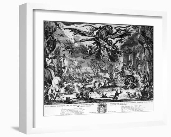 The Temptation of Saint Anthony, 1635-Jacques Callot-Framed Giclee Print