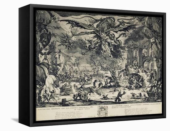 The Temptation of Saint Anthony, 1635-Jacques Callot-Framed Stretched Canvas