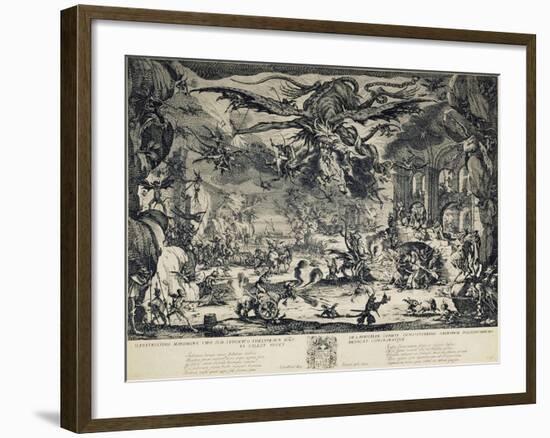 The Temptation of Saint Anthony, 1635-Jacques Callot-Framed Giclee Print