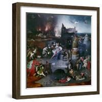 The Temptation of Saint Anthony (Central Panel of a Triptyc), Between 1495 and 1515-Hieronymus Bosch-Framed Giclee Print