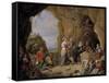 The Temptation of Saint Anthony, Mid of 17th C-David Teniers the Younger-Framed Stretched Canvas